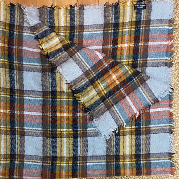 Plaid Blanket Scarf, Zara - Picture 3 of 4